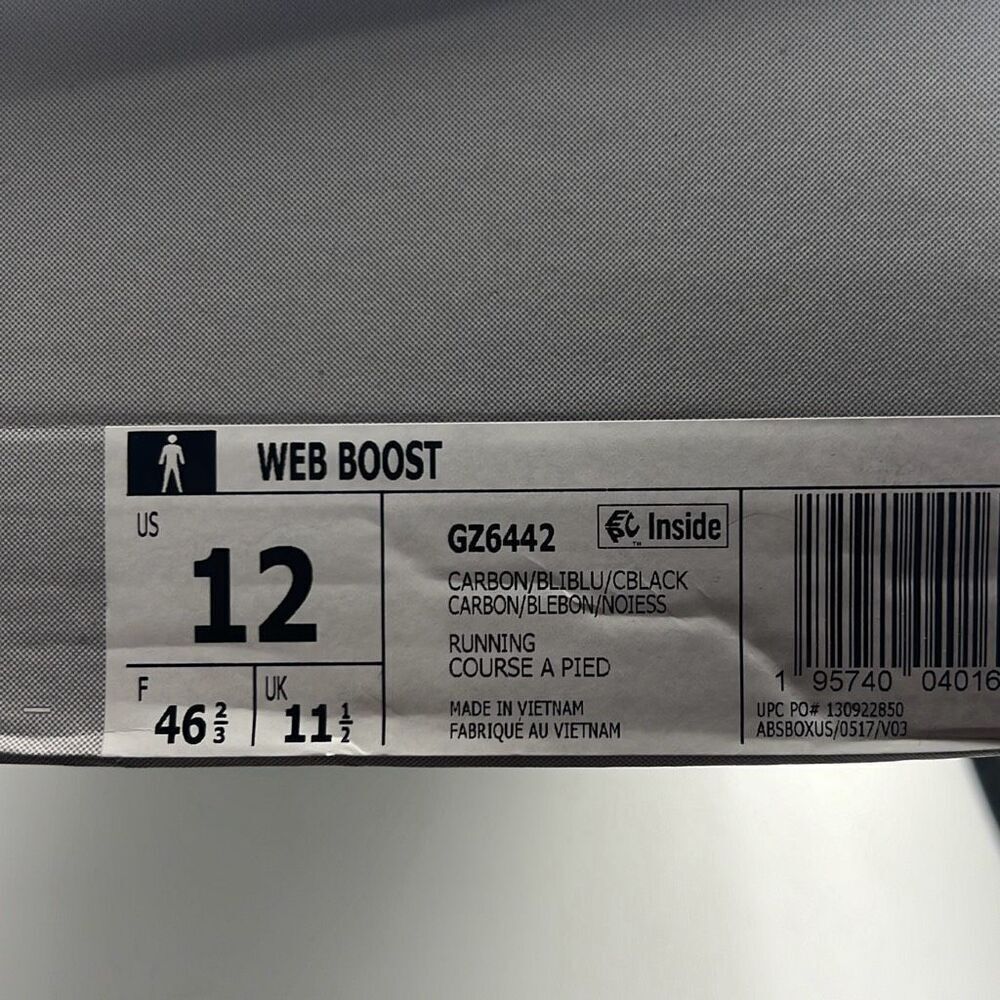 Adidas Web boost running casual ultra boost tech sneaker SHOES GZ6442 NWB Men 12 - Picture 10 of 10